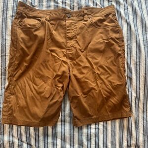 Prana Men's Cargo Shorts in Rust Brown
